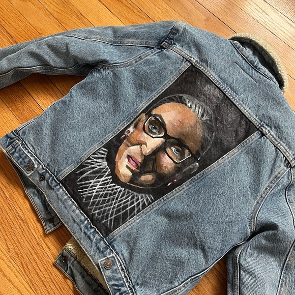 RBG*Feminist*VERY RARE*Levi’s Sherpa jacket - Picture 3 of 5